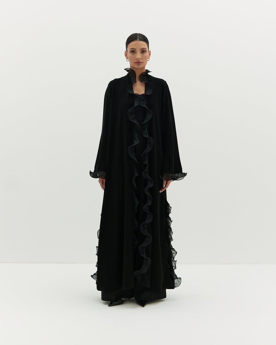 Midnight Ruffles - Crepe