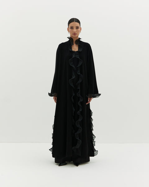 Midnight Ruffles - Crepe