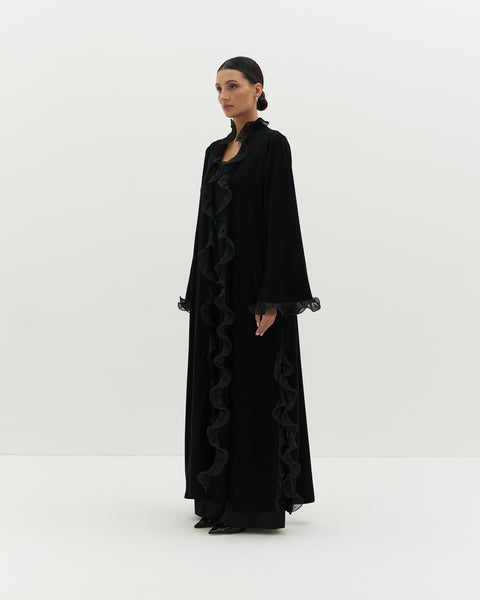Midnight Ruffles - Crepe