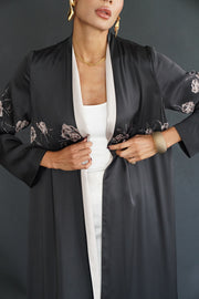 Beige Floral Silk