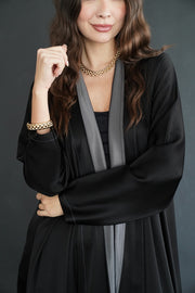 Black and Gray Silk