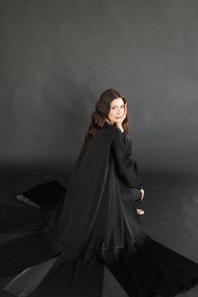 Black and Gray Silk