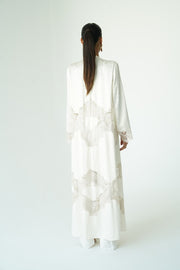White Dentail Silk