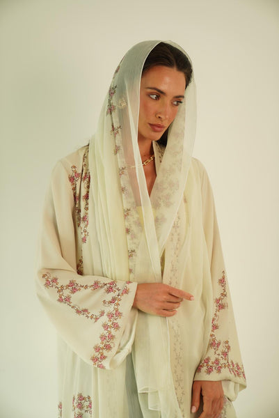 Ivory - Printed Flowers