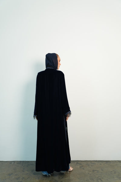 16 - navy & turquoise velvet