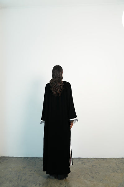 17 - black & baby pink velvet