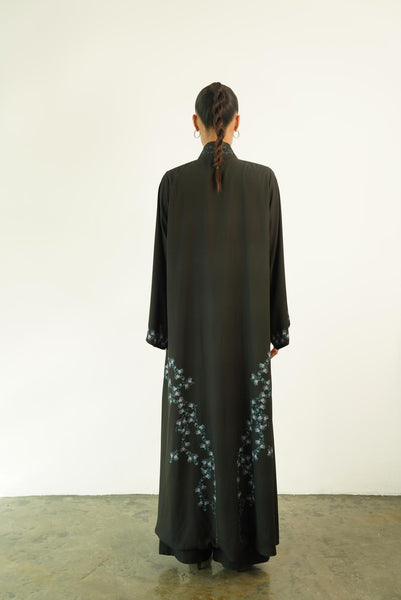 Black - printed flowers