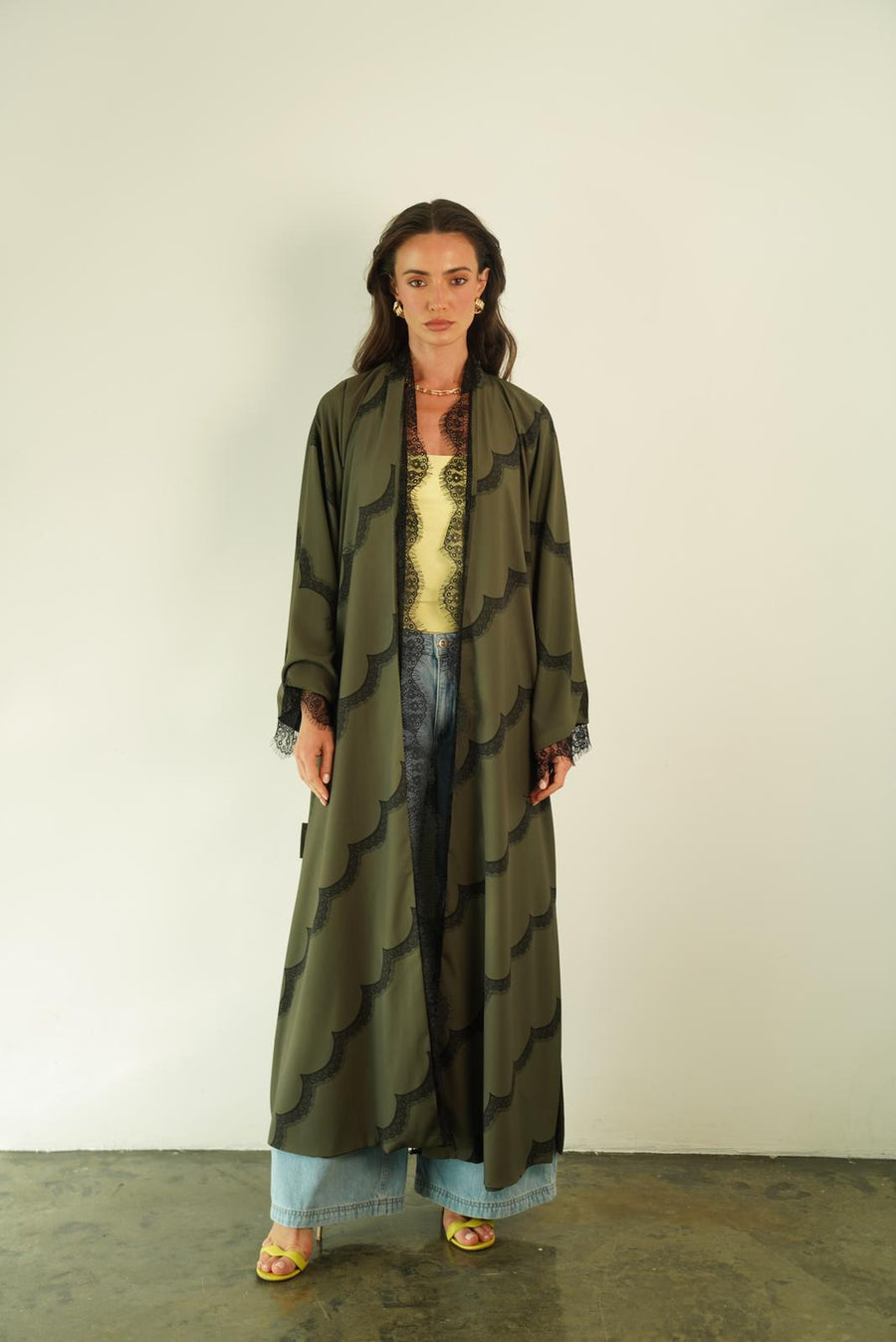 Green Diagonal Lace