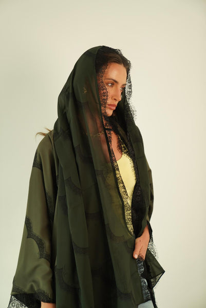 Green Diagonal Lace