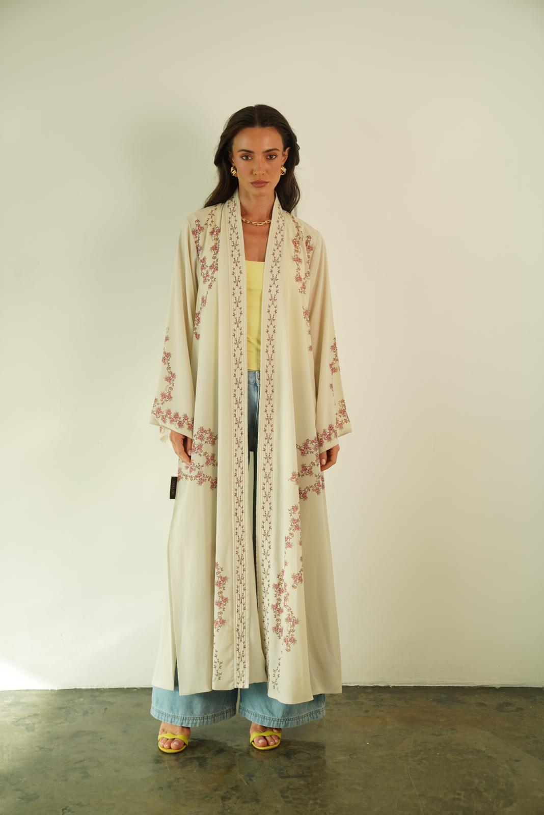 Ivory - Printed Flowers