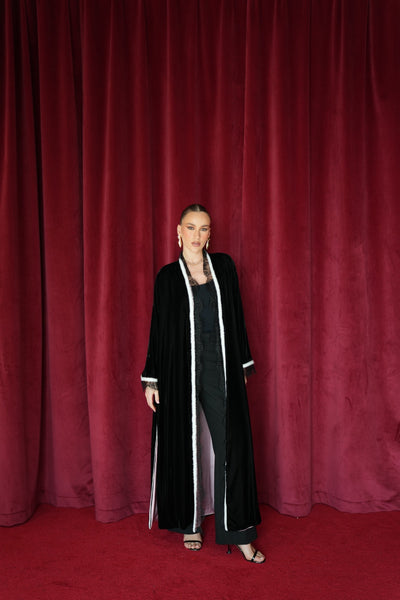 17 - black & baby pink velvet