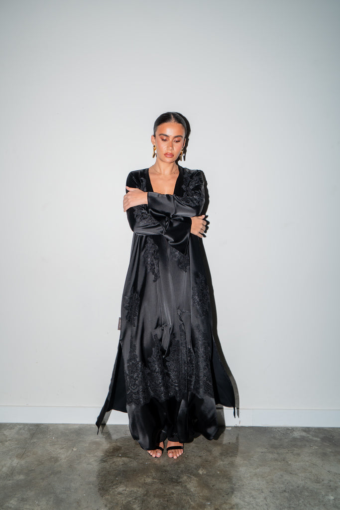 Black Dentail Silk