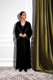 Black Velvet with Lace Details