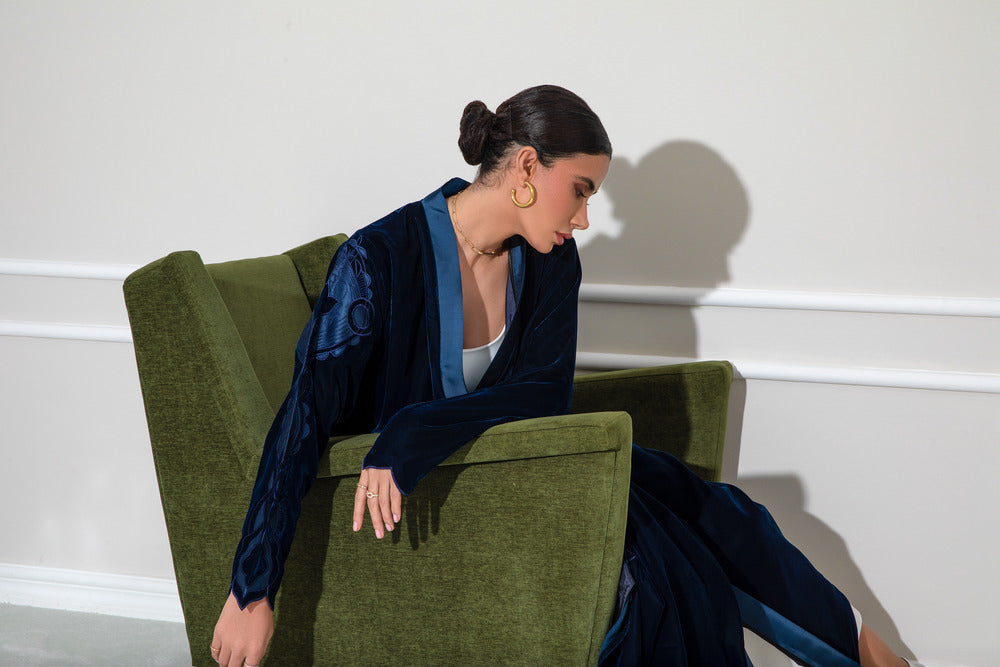 Blue Velvet-Organza