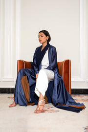 Blue & Brown silk