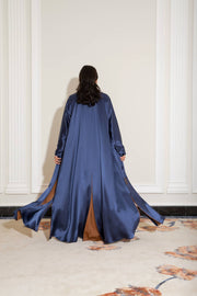 Blue & Brown silk