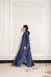 Blue & Brown silk